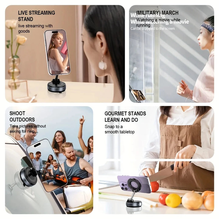 Xiaomi K007 Magnetic Car Mount – 360° Foldable Phone Holder with Strong Vacuum Suction | Universal Stand