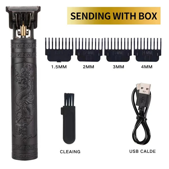 T9 Vintage Electric Hair Trimmer for Men – Rechargeable & Stylish