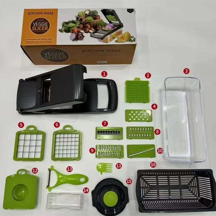 16-in-1 Vegetable Chopper & Slicer for Kitchen Essentials